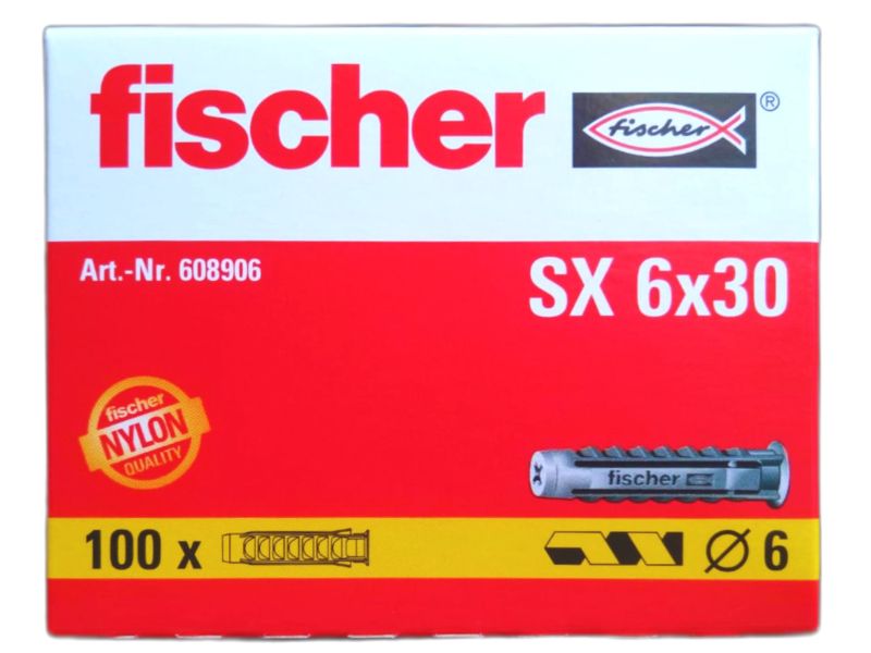 Taco SX 6×30 50 und+ Tirafondo 4.5×40 FISCHER 50und