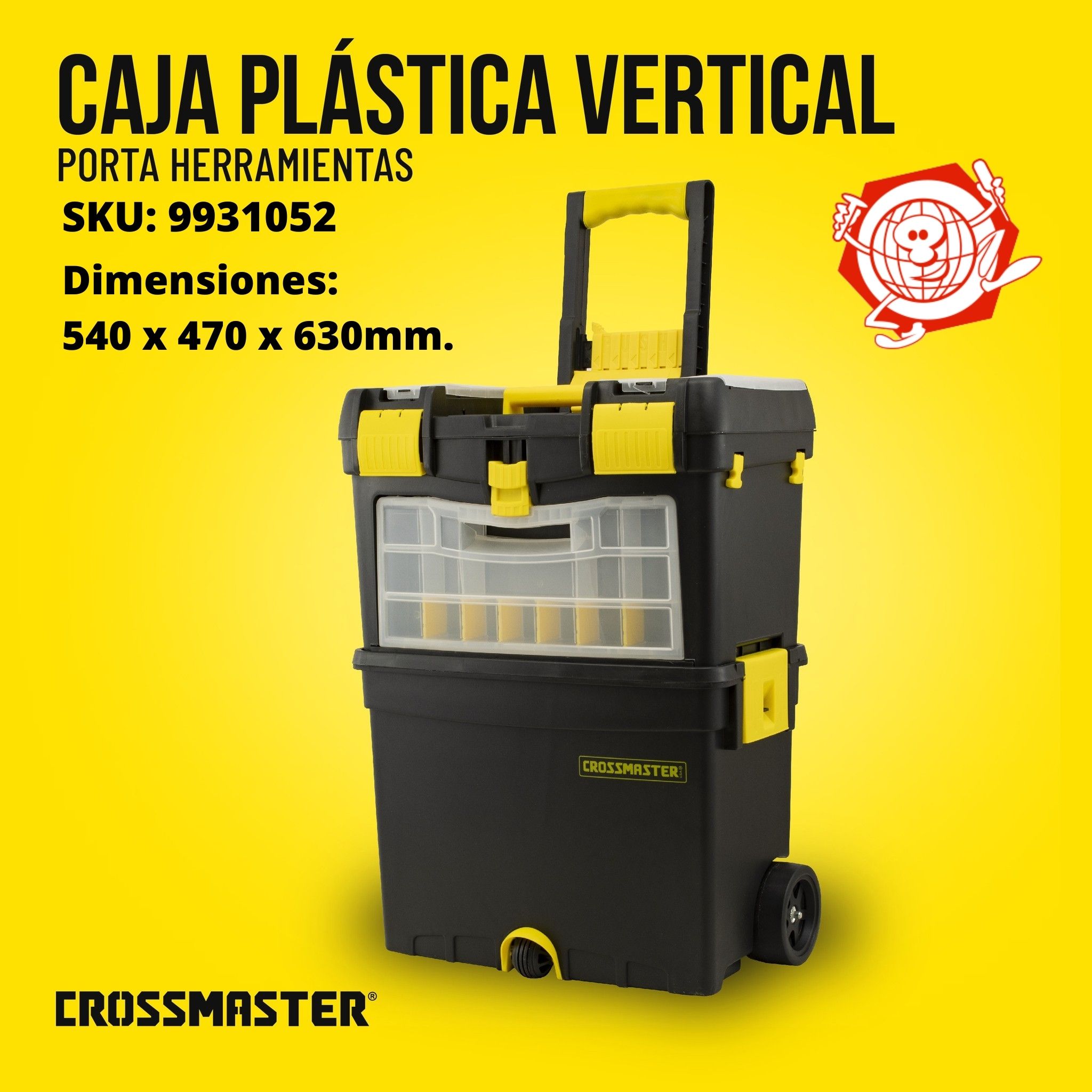 Crossmaster  Caja Plástica Vertical Porta Herramientas