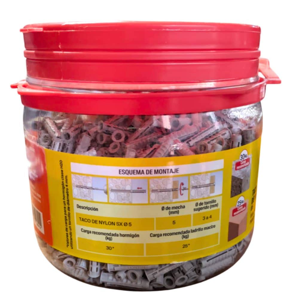Taco de Expansión SX 5x25 1000 Unidades Fischer - Imagen 3