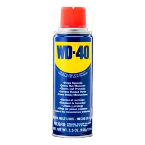 Aerosol Multiusos Original 155gr-5,5oz WD-40. Aflojatodo. Desplaza la humedad para prevenir el óxido y proteger sistemas eléctricos.