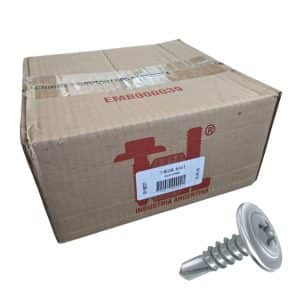 Autoperforante Tel Dry Punta Mecha 8x1/2" Caja x 10000 Unidades. Rosca total, PH2, cincado/fosfatado. Ideal para vincular Placa de Yeso y Perfil Metálico.