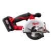 Sierra Circular para Metales a Batería de 18v Milwaukee. Disco 5-3/8″, motor brushless. Ideal para cortes precisos en acero y aluminio en obra o taller.