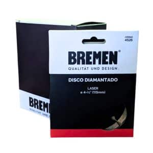 Disco Diamantado Láser 115mm Pack 10 Unidades Bremen. Tecnología láser para cortes precisos en hormigón, piedra, ladrillo y cerámica Ideal para construcción