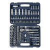 Juego Techniker 1/4" - 1/2" 110 Piezas Bremen SKU 6499. Acero Cr-V, llaves crique 72 dientes, maletín organizado. Ideal para mecánica y taller.