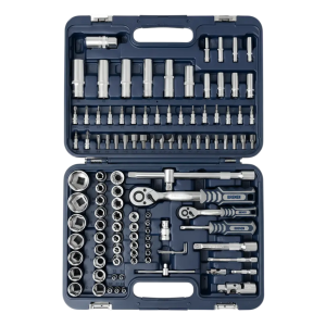 Juego Techniker 1/4" - 1/2" 110 Piezas Bremen SKU 6499. Acero Cr-V, llaves crique 72 dientes, maletín organizado. Ideal para mecánica y taller.