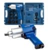 Llave de Impacto Uso Intensivo en Kit 15 Piezas Bremen. Uso intensivo, potente y ergonómica. Ideal para mecánica automotriz e industrial 760Nm 90PSI 7500rpm
