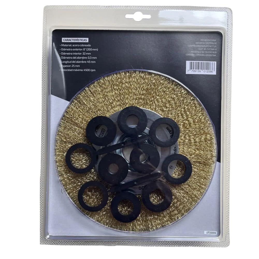 Cepillo Bronceado 8" para Amoladora de Banco Barovo - Imagen 4