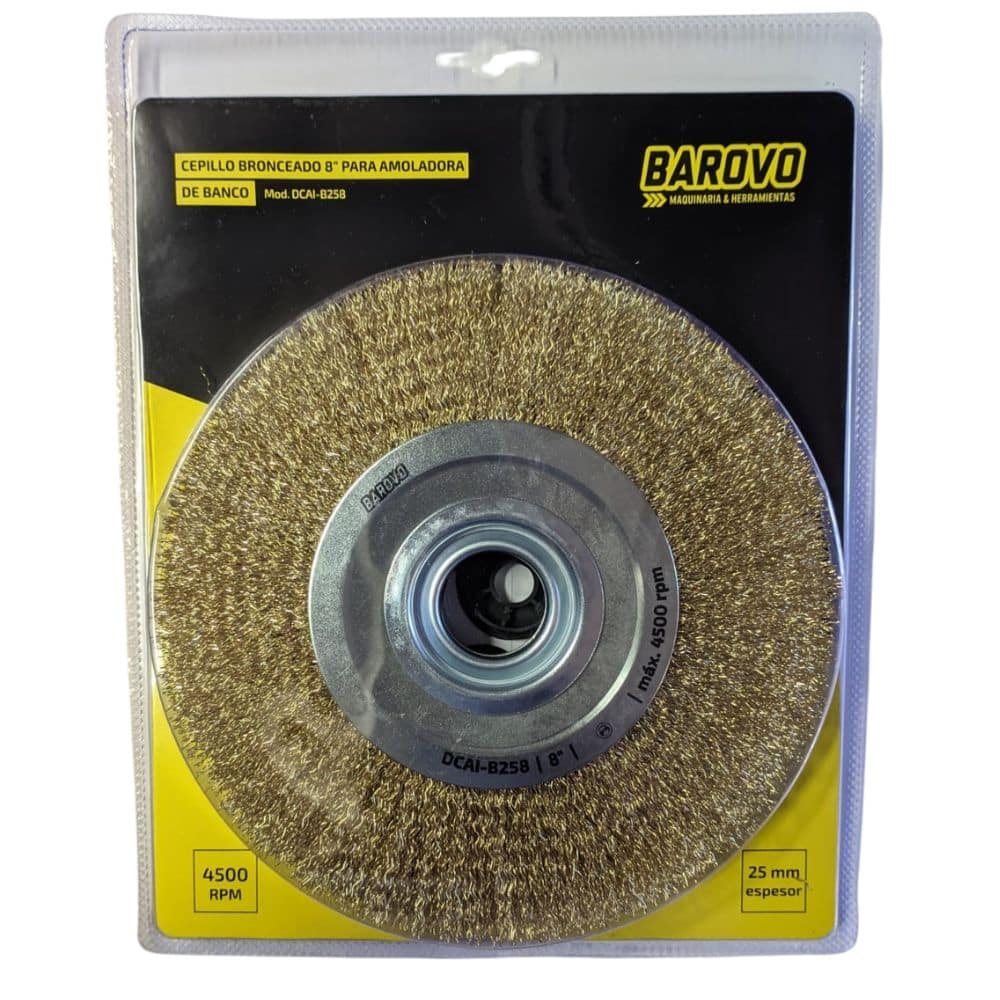Cepillo Bronceado 8" para Amoladora de Banco Barovo - Imagen 6