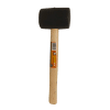 Maza de Goma 500g Gardex. Cabeza vulcanizada, cabo de madera, agarre cómodo. Ideal para carpintería, azulejos y bricolaje. Calidad profesional.