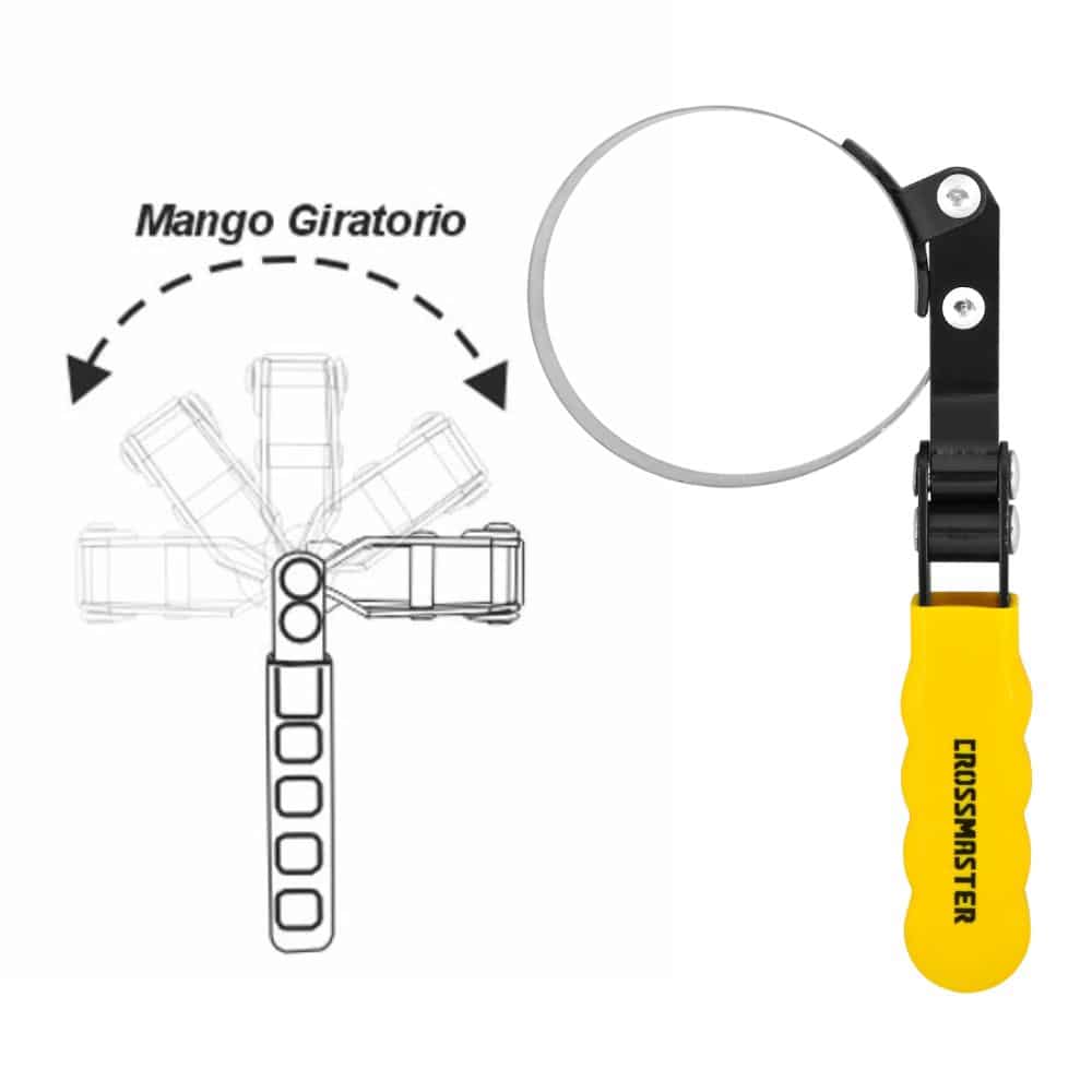 Llave Sacafiltro a Fleje Con Mango Giratorio Crossmaster - Imagen 2