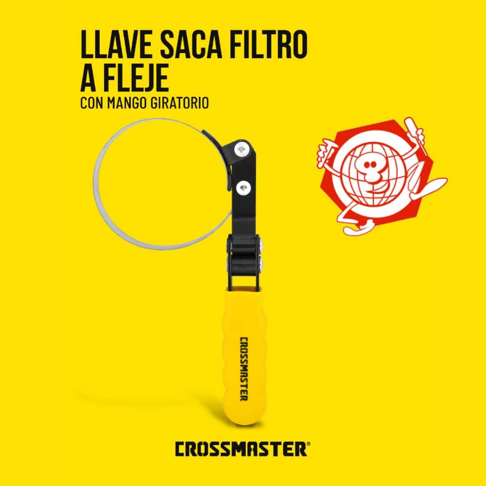 Llave Sacafiltro a Fleje Con Mango Giratorio Crossmaster - Imagen 4