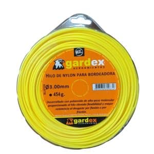 Tanza Redonda 3mm Blister 454g Gardex. Resistente, duradera y potente. Ideal para desmalezadoras, césped denso y maleza exigente.