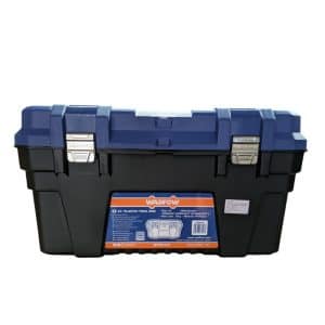 Caja de Herramientas 24" 610x330x318mm Wadfow. 4 hebillas metálicas, carga máxima 22 kg, 3 asas resistentes Incluye bandeja plástica. Durable y profesional.