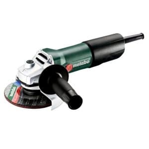 Amoladora Angular 850W Metabo. Disco de 125mm. 11.500rpm. Con protección contra sobrecarga. Compacta, segura y versátil para corte y desbaste profesional.